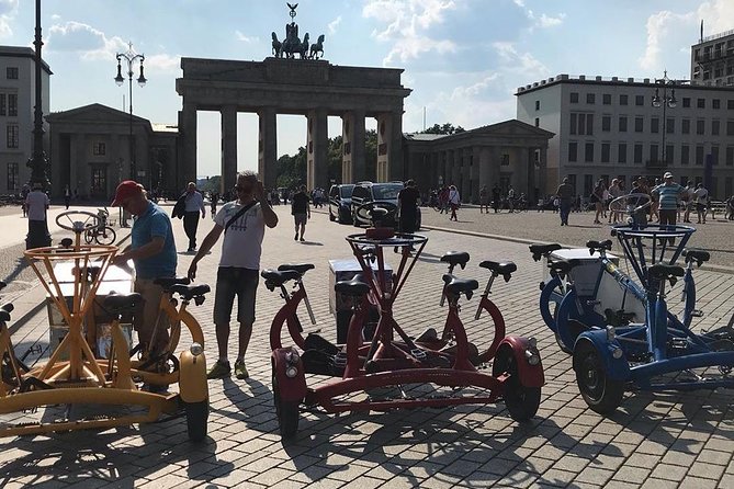 Beer Bike & Party Bike Highlights Berlin City Tour including pick-up - Potsdamer Platz and Berlin’s fast rebuild