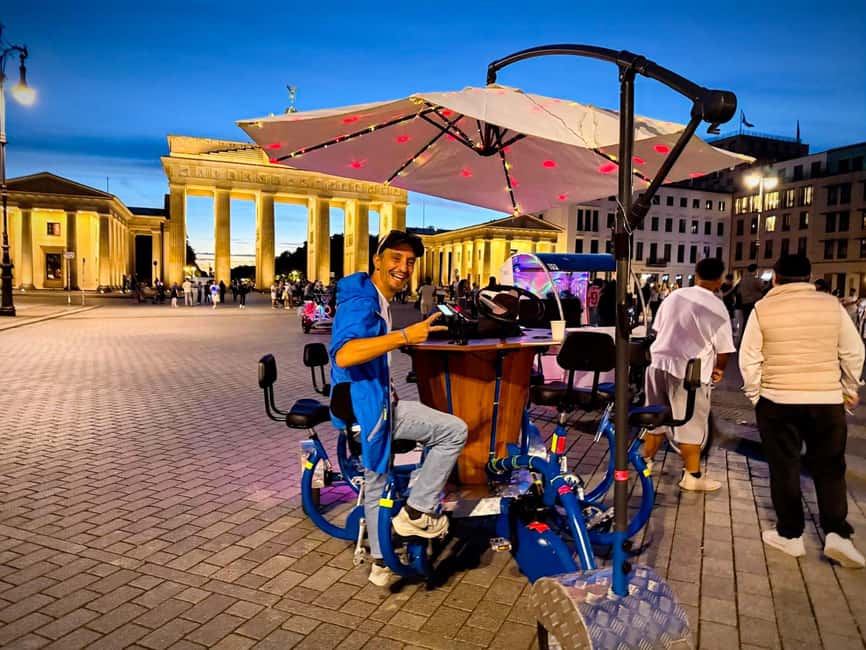 Beer Bike & Party Bike: Unforgettable Berlin City Tour incl. pickup - Reichstag and the Tiergarten memorials
