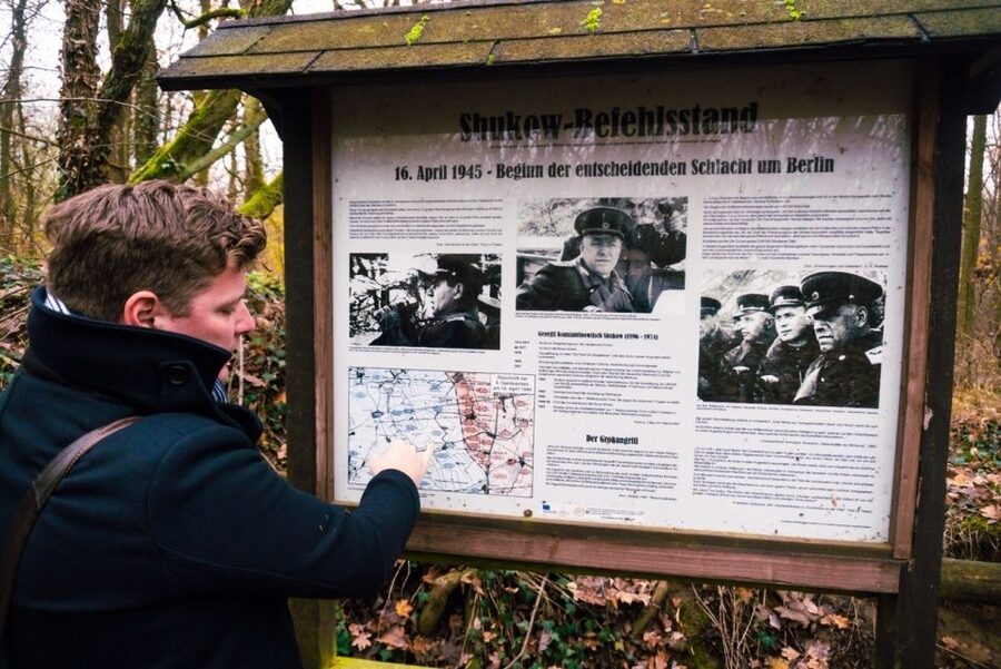 Berlin: Battle for Seelow Heights WW2 tour -Clash of Titans - Dolgelin and the remains of tank obstacles