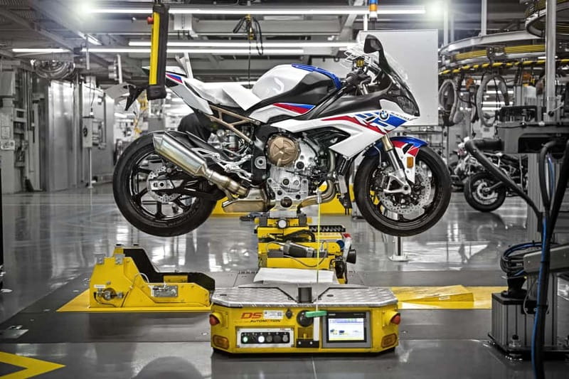Berlin: BMW Motorrad Production – See How Bikes Are Built - The C-hook system and smart factory logistics