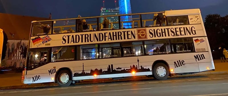 Berlin: Bus Tour by Night with Live Commentary - Alexanderplatz and the Red Town Hall