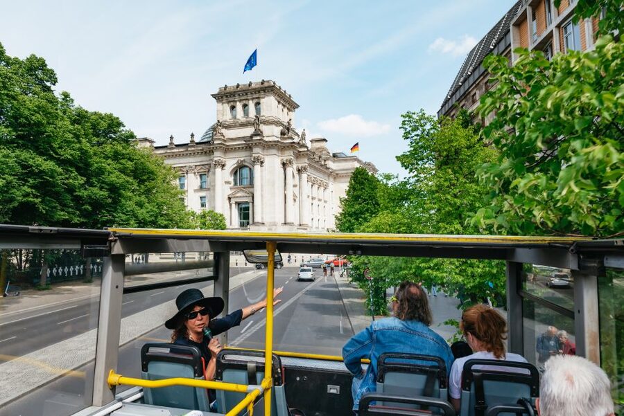 Berlin: Hop-on Hop-off Bus Tour with Live Commentary - Gendarmenmarkt and the route toward Alexanderplatz
