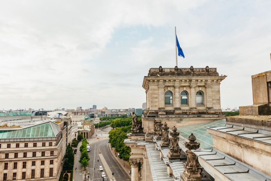Berlin: Rooftop Breakfast at Käfer Restaurant Reichstag - The Reichstag dome after breakfast