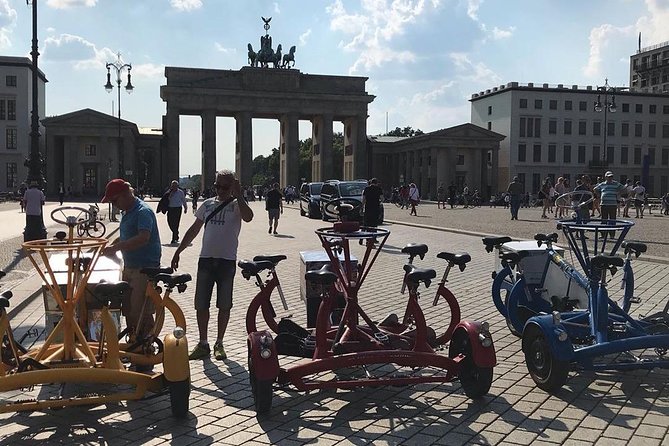 Party and Beer Bike Private Sightseeing Tour Berlin with Pick-up - How much history will you get?