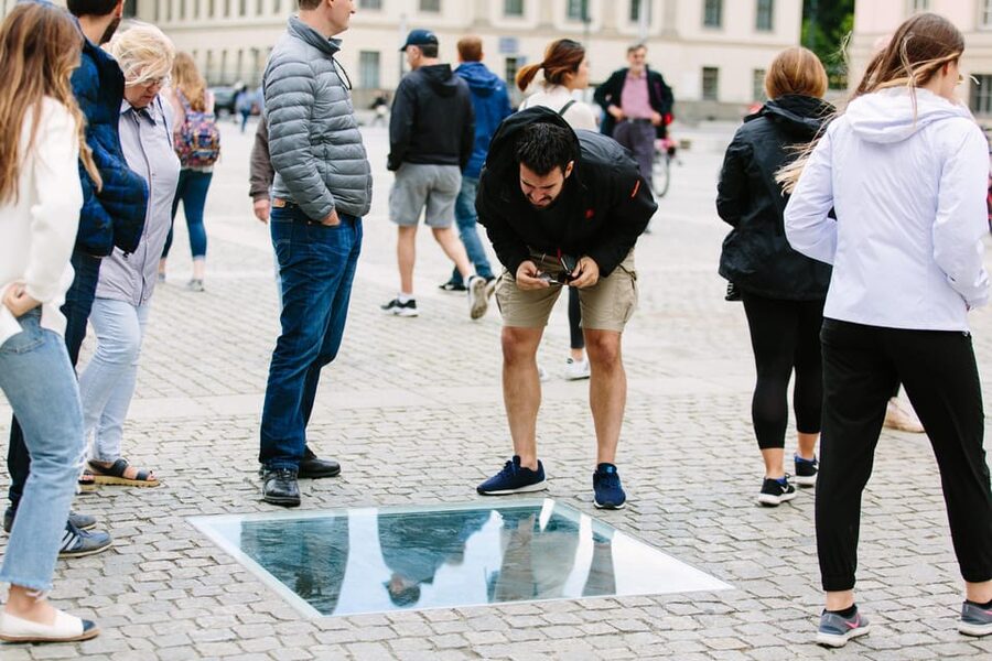Ultimate E-Bike Tour of Berlin with Beer Garden Stop - Riding Unter den Linden to Bebelplatz